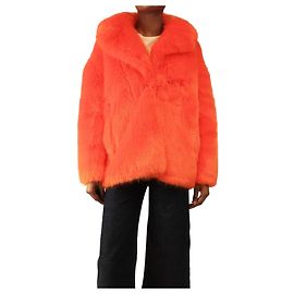 Diane Von Furstenberg Manteau en fausse fourrure orange - taille XS