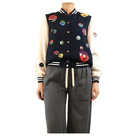 Autre Marque Navy Archive Monster Bomberjacke - Größe UK 12
