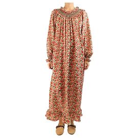 Autre Marque Rosa Blumen-Maxikleid - Einheitsgröße