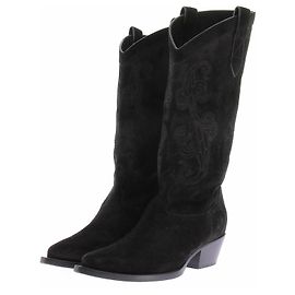 Etro Stivali da cowboy neri in camoscio