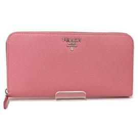 Portefeuille long zippé Saffiano Prada
