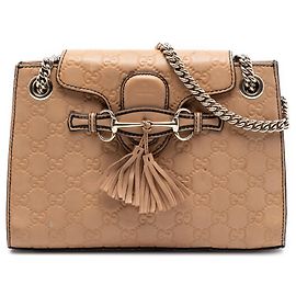 Bolso de Hombro Gucci Beige Small Guccissima Emily