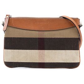 Borsa a tracolla Peyton in tela a quadri mega marrone Burberry