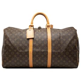 Louis Vuitton Keepall 55 Monogram Marrone
