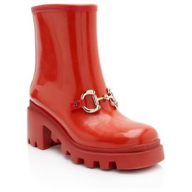 Gucci Gummistiefeletten mit Horsebit - Größe 6 / 36