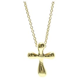 Tiffany & Co Collana con pendente a croce in oro giallo 18K Tiffany