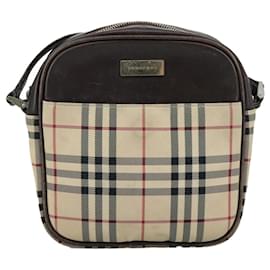Sac à épaule Burberry Nova check en toile et cuir