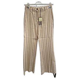 Golden Goose Flare Hose Creme Baumwolle