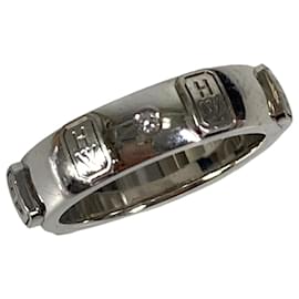 HW Logo Band Ring mit 1P Diamant von Harry Winston