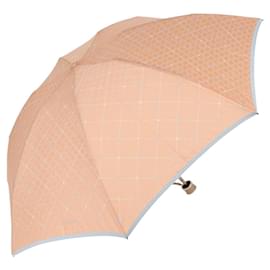 Céline CELINE Macadam Canvas Folding Umbrella Nylon Orange Auth YKZ609A