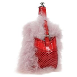 FENDI Handtasche aus Fell in Pink Silber Auth AMZ103V