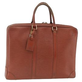 LOUIS VUITTON Epi Porte Documents Voyage Sac Business Marron M54478 Auth BA11658