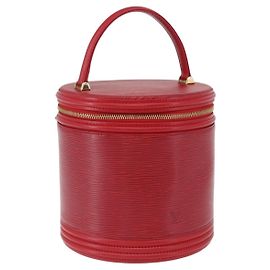 LOUIS VUITTON Borsa a Mano Epi Cannes Rossa M48037 LV Auth AMZ418