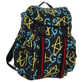 GUCCI Gucci Ghost Sherry Line Rucksack aus Canvas Mehrfarbig 429037 Auth gh1884M