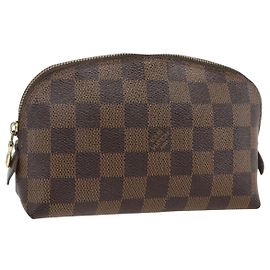 LOUIS VUITTON Kosmetiktäschchen PM Damier Ebene N47516 Authentisch LV AMZ466