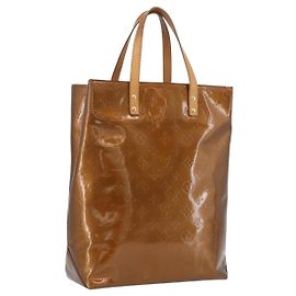 LOUIS VUITTON Monogram Vernis Reade MM Borsa a Mano Bronzo M91143 LV Auth ARZ508