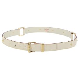 LOUIS VUITTON Cinghia Suhari 40,6"" Bianca LV Auth gh1952A