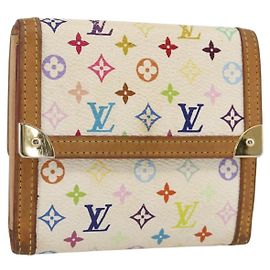 LOUIS VUITTON Porta Moedas Multicolorido Notas Cartões de Crédito M92983 Auth BAZ465