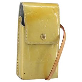 ESTUCHE PARA CIGARRILLOS LOUIS VUITTON Monogram Vernis Verde Gris LV Auth bs33952