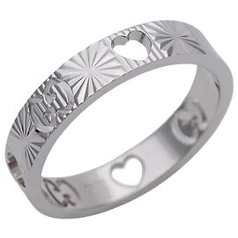 Anello in oro bianco Gucci Icon Heart