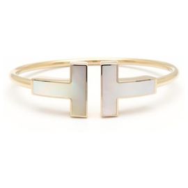 Tiffany & Co Bracciale Tiffany T in filo d'oro rosa 18K