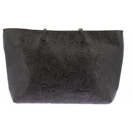 Borsa a mano Fendi in pelle nera con motivo