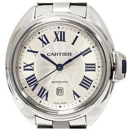 Automatische Uhr Clé de Cartier mit silbernem Zifferblatt WSCL0005