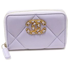 Monedero CHANEL19 de piel de cordero CHANEL AP0949