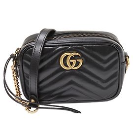 Borsa a spalla mini GG Marmont in pelle di vitello Gucci 448065 DTD1T 1000