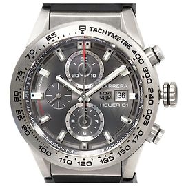TAG Heuer Carrera Chronograph Automatik Uhr mit grauem Zifferblatt CAR208Z-0