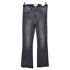 Jeans Frame Denim Gris Oscuro Desgastados