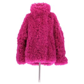 Piumino rosa caramella con pelliccia - Goldbergh