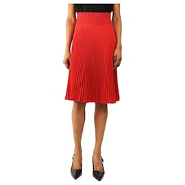 Falda midi plisada roja - talla UK 8 - Prada