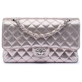 Chanel Rosa Medio Classico Pelle di Vitello Effetto Pixel Doppio Faldone