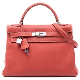 Hermès Arancione Clemence Kelly II Retourne 32