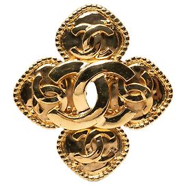Spilla Fiore Coco in Oro Placcato Chanel
