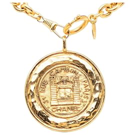 Collana medaglione placcata in oro Chanel 31 Rue Cambon