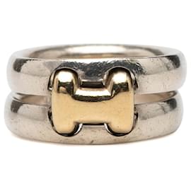 Hermes History Ring in Silver and Yellow Gold - Hermès