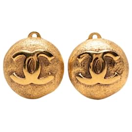 Orecchini a clip placcati in oro Chanel Coco Mark