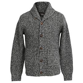 Cárdigan de lana gris con cuello chal RRL de Ralph Lauren