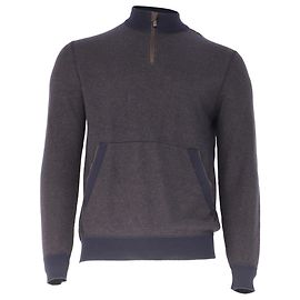 Ermenegildo Zegna Pullover mit halbem Reißverschluss aus marineblauem Kaschmir