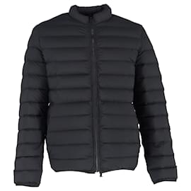 Giacca Puffer in Nylon Nero con Stampa Logo Givenchy