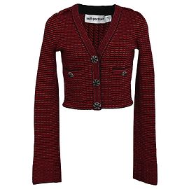 Self portrait Kurzer Cardigan von Self-Portrait aus roter Wolle