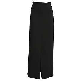 Max Mara Leisure Schlitz Maxi-Rock aus schwarzem Polyester