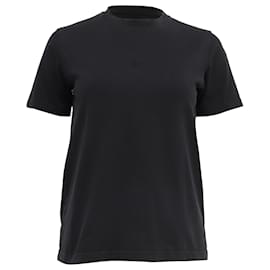 Camiseta de algodón negro con logo bordado de Burberry
