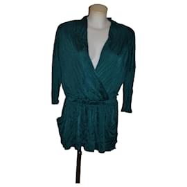 Top Patrizia Pepe Verde Petrolio Stile Mini Abito