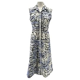 Robe en denim à imprimé fleurs - Fendi