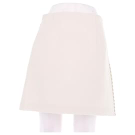 Falda corta de lana en color crudo - Dior