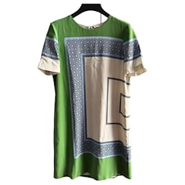 Vestido de crepé de seda estampado Tory Burch