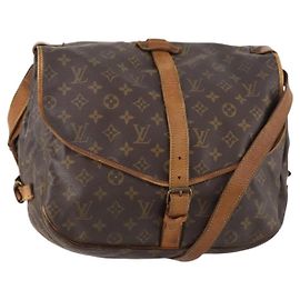 LOUIS VUITTON Borsa a Spalla Monogram Saumur 35 M42254 LV Auth bs33791